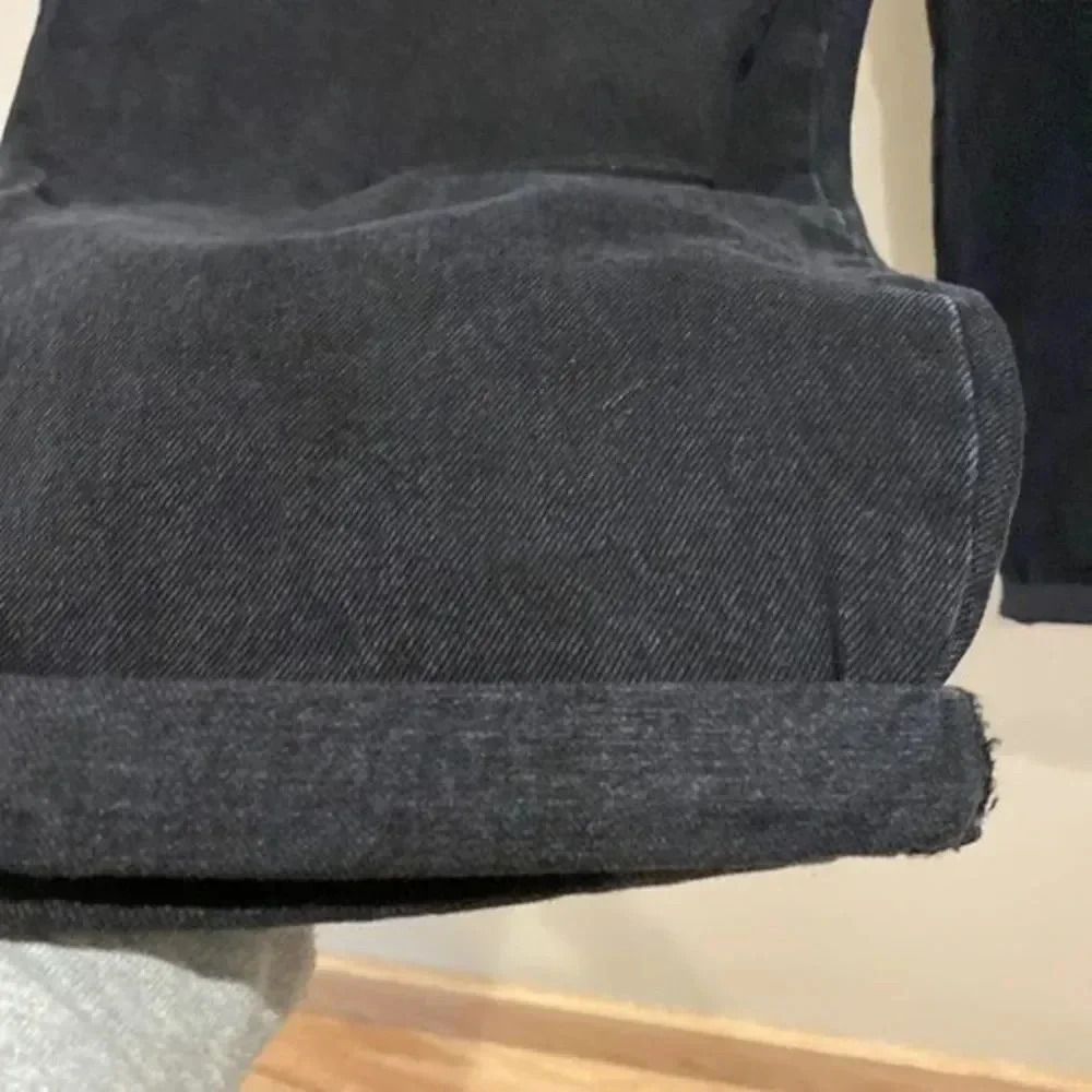 Zara Black Denim Relaxed Baggy Snap-Ankle Jeans - Picture 14 of 14